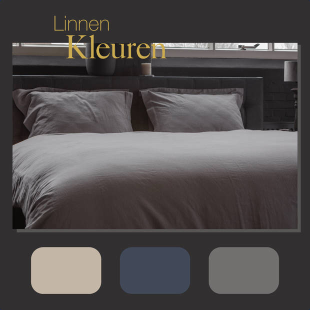 Ten Cate Premium Linnen Dekbedovertrek 240x200/220 - Cloudy Grey