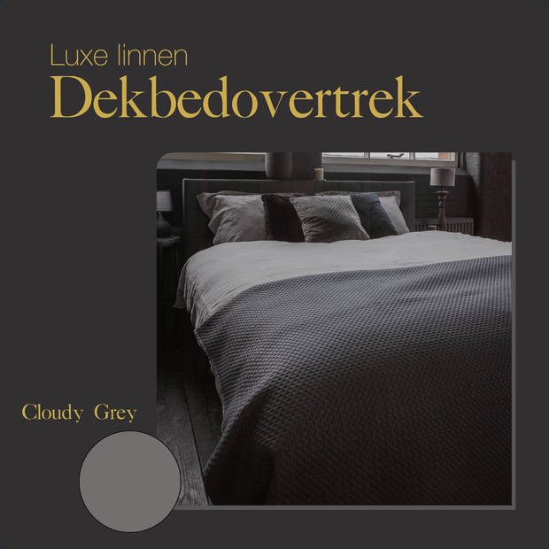 Ten Cate Premium Linnen Dekbedovertrek 240x200/220 - Cloudy Grey