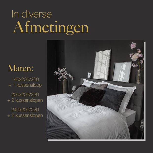 Ten Cate Premium Katoensatijnen Dekbedovertrek 240x200/220 - Whisper