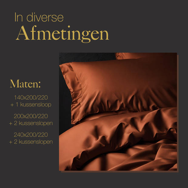 Ten Cate Premium Katoensatijnen Dekbedovertrek 140x200/220 - Spice