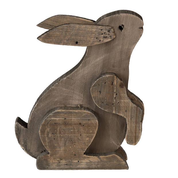 Clayre & Eef Bruine Decoratie konijn 20*12*26 cm 6H2022