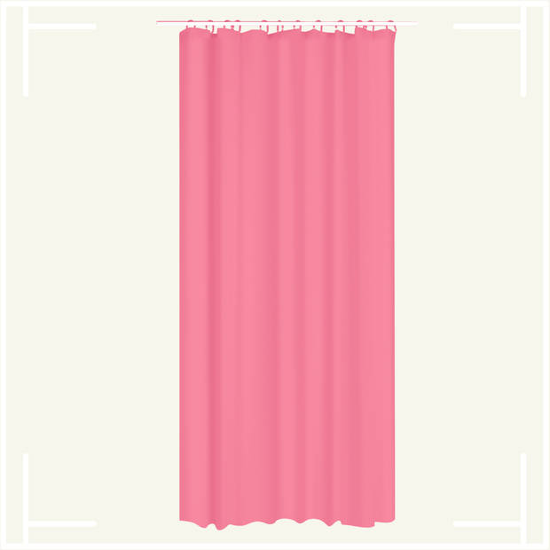 MARBEAUX Roze Douchegordijn - met Ringen - 180x200 cm - Polyester