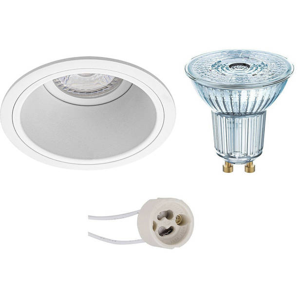 LED Spot Set - LEDVANCE Parathom PAR16 927 36D - Pragmi Minko Pro - GU10 Fitting - Dimbaar - Inbouw Rond - Mat Wit -