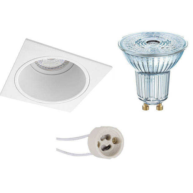 LED Spot Set - OSRAM Parathom PAR16 940 36D - Pragmi Minko Pro - GU10 Fitting - Dimbaar - Inbouw Vierkant - Mat Wit -