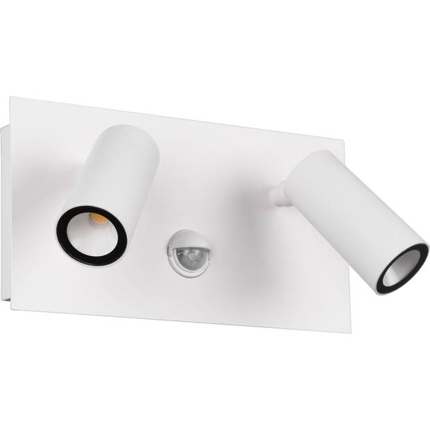 LED Tuinverlichting met Bewegingssensor - Wandlamp Buitenlamp - Trion Sonei - 6W - Warm Wit 3000K - 2-lichts - Rechthoek