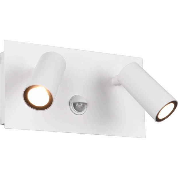 LED Tuinverlichting met Bewegingssensor - Wandlamp Buitenlamp - Trion Sonei - 6W - Warm Wit 3000K - 2-lichts - Rechthoek