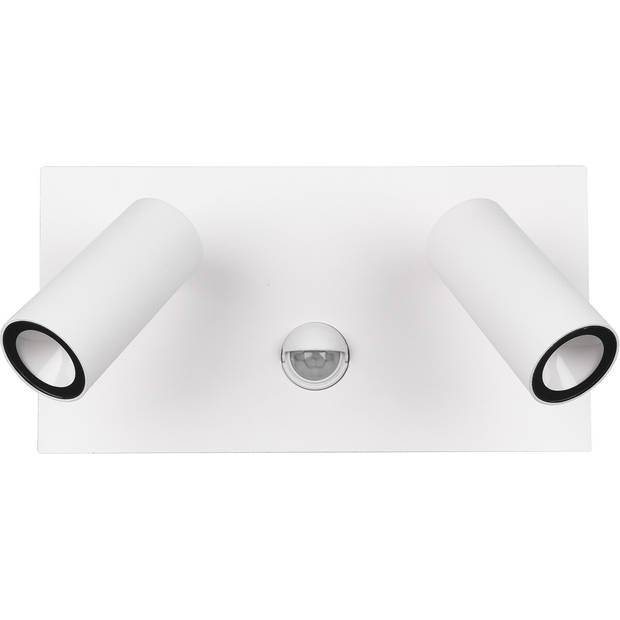 LED Tuinverlichting met Bewegingssensor - Wandlamp Buitenlamp - Trion Sonei - 6W - Warm Wit 3000K - 2-lichts - Rechthoek