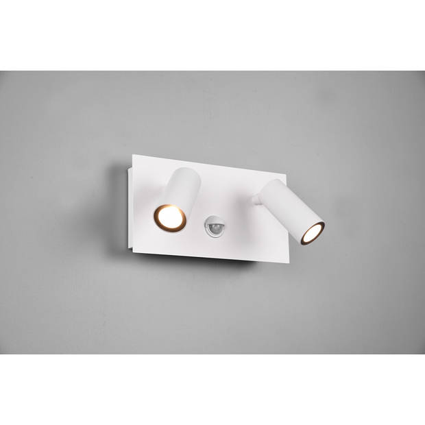 LED Tuinverlichting met Bewegingssensor - Wandlamp Buitenlamp - Trion Sonei - 6W - Warm Wit 3000K - 2-lichts - Rechthoek