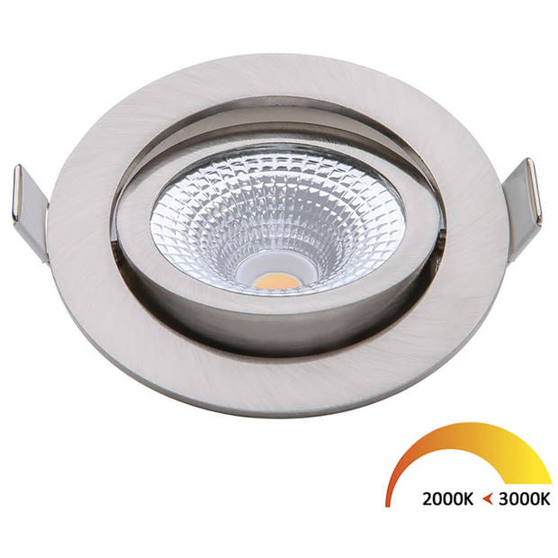 EcoDim - LED Spot - Inbouwspot - ED-10024 - 5W - Waterdicht IP54 - Dimbaar - Dim to Warm - Warm Wit 2000K-3000K -