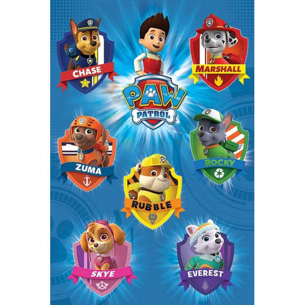 Poster Paw Patrol Crests 61x91,5cm