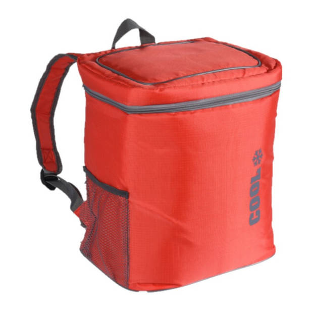 Koeltas rugtas/rugzak rood 31 x 20 x 31 cm 16 liter - Koeltas