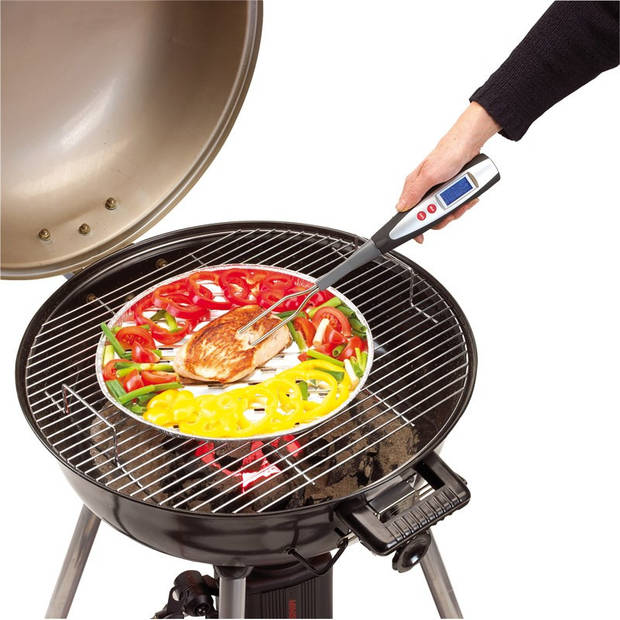 Digitale RVS BBQ / barbecue / keuken vlees thermometer 38 cm - Vleesthermometers