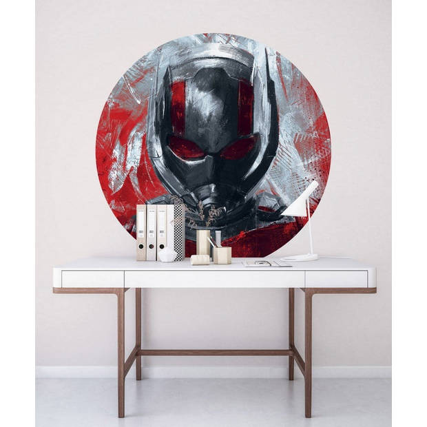 Fotobehang - Avengers Painting Ant-Man 125x125cm - Rond - Vliesbehang - Zelfklevend