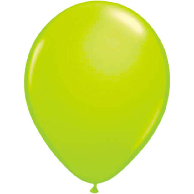 16x stuks Neon fel groene latex ballonnen 25 cm - Ballonnen