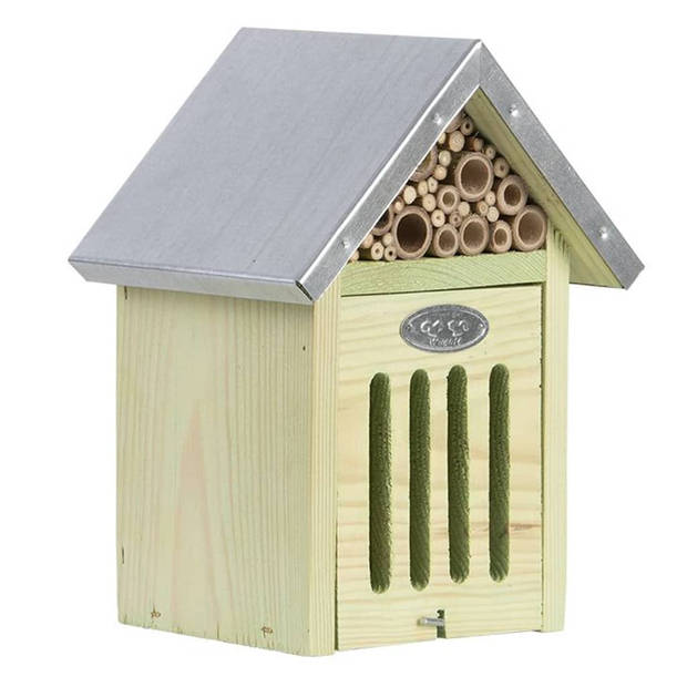 Houten insectenhotel/insecten nestkastje 23 cm - Insectenhotel