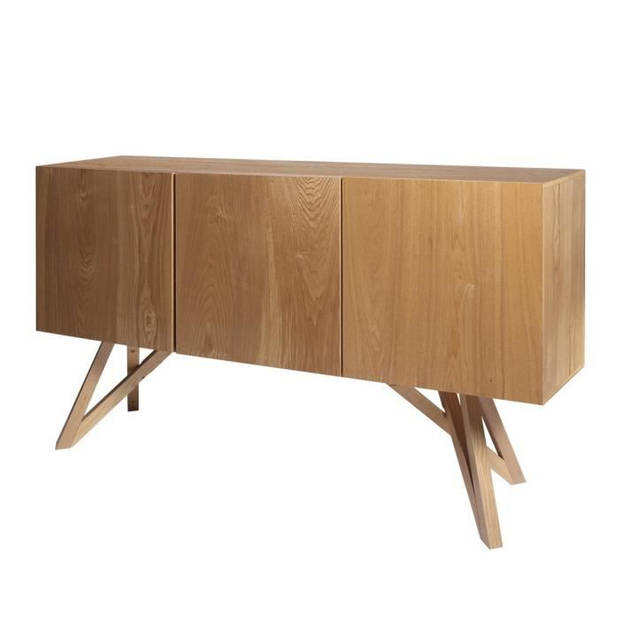 SAWYER Buffet 3 deuren - Natuurlijk hout - L 160 x D 42 x H 85 cm