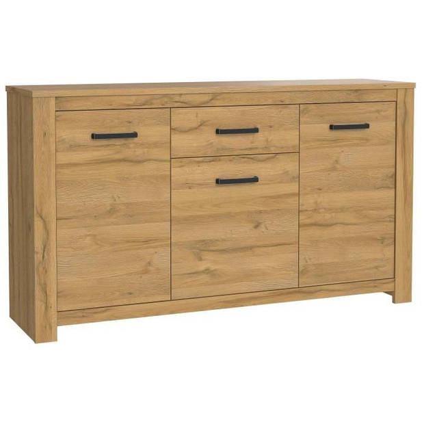 HAVANNA Klassiek landelijk dressoir van laag eikenhout - L 161 cm