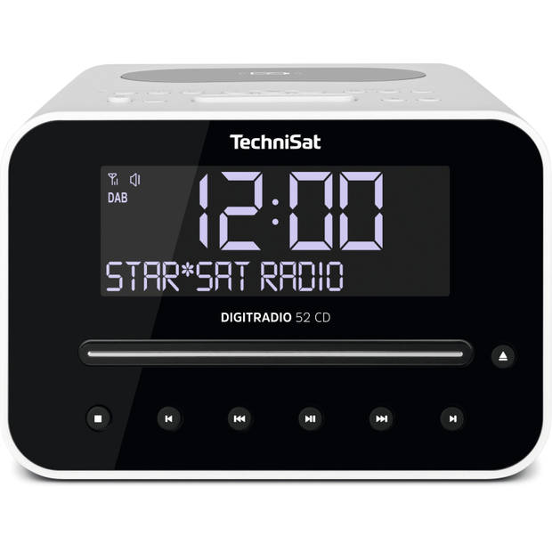 Technisat Digitradio 52 CD - DAB+ wekkerradio met CD – wit