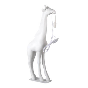 Clayre & Eef Witte Vloerlamp giraf 48*18*99 cm E27/max 1*25W 5LMP342