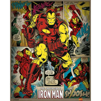 Poster Marvel Comics Iron Man Retro 40x50cm