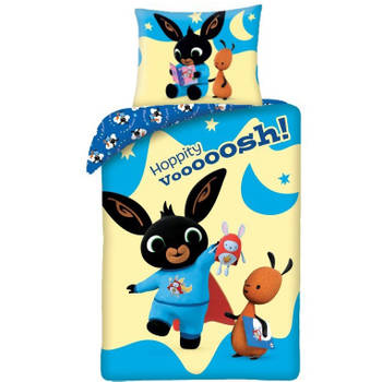 Bing Bunny Dekbedovertrek Hoppity - Eenpersoons - 140 x 200 cm - katoen