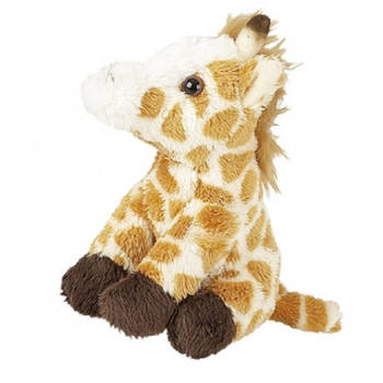 Pluche sleutelhanger giraffe knuffel speelgoed 10 cm - Knuffel sleutelhangers