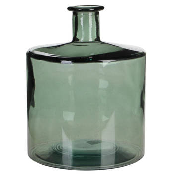 Fles vaas Guan H26 x D21 cm groen gerecycled glas - Vazen