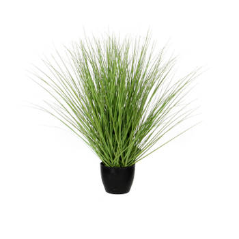 Kunstgras/grasplant kunstplant groen in pot H50 x D40 cm - Kunstplanten