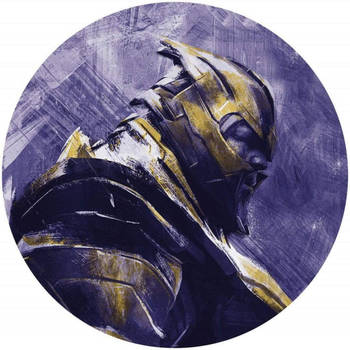 Fotobehang - Avengers Painting Thanos 125x125cm - Rond - Vliesbehang - Zelfklevend