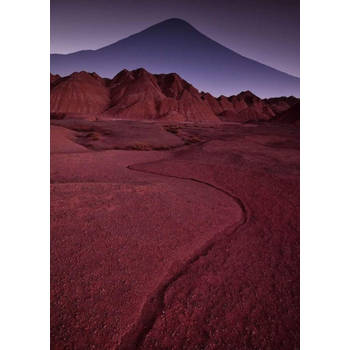 Fotobehang - Red Mountain Desert 200x280cm - Vliesbehang