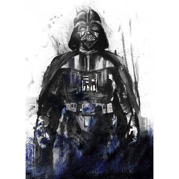 Fotobehang - Star Wars Watercolor Vader 200x280cm - Vliesbehang