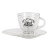 Clayre & Eef Kop en schotel 230 ml Glas Sweet Home Servies Transparant Servies