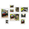 HAES DECO - Collage set 9 houten fotolijsten Paris wit - SP001903-9