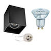 Opbouwspot Set - LEDVANCE Parathom PAR16 930 36D - Pragmi Luxina Pro - GU10 Fitting - Dimbaar - Opbouw Vierkant - Mat