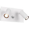 LED Tuinverlichting met Bewegingssensor - Wandlamp Buitenlamp - Trion Sonei - 6W - Warm Wit 3000K - 2-lichts - Rechthoek