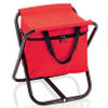 Opvouwbare stoel met koeltas rood 26 x 34 x 32 cm - Koeltas