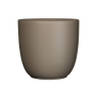 Mica Decorations Plantenpot - mat taupe - keramiek - 12 x 11 cm - Plantenpotten