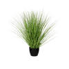 Mica Decorations Kunstplant - siergras - groen - in pot - H50 cm - Kunstplanten