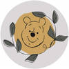 Fotobehang - Winnie Pooh Garland 125x125cm - Rond - Vliesbehang - Zelfklevend