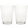 Set van 2x stuks glazen vaas/vazen konisch helder glas 19 cm - Vazen