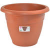 Terra cotta kleur ronde plantenpot/bloempot kunststof diameter 45 cm - Plantenpotten