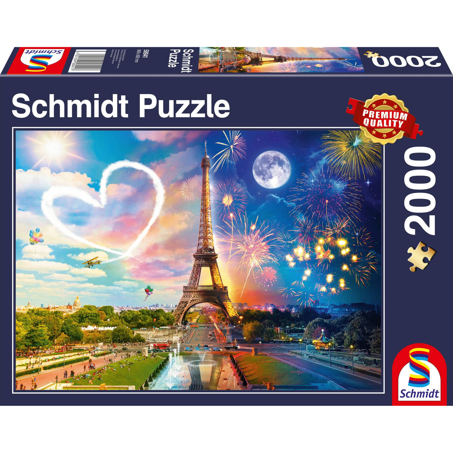 Schmidt Parijs, Dag en Nacht, 2000 stukjes - Puzzel - 12+