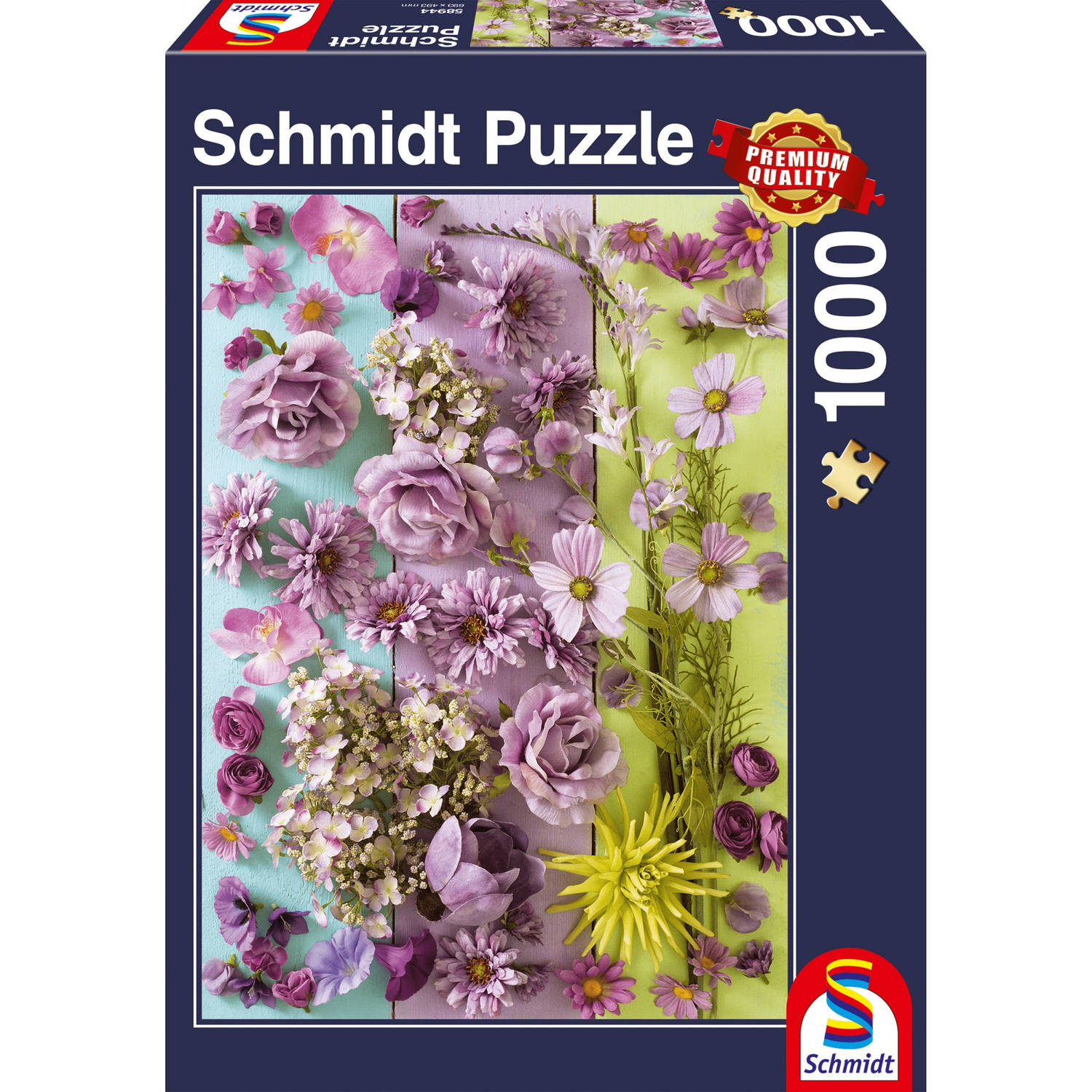 Violette Bloesems, 1000 stukjes Puzzel