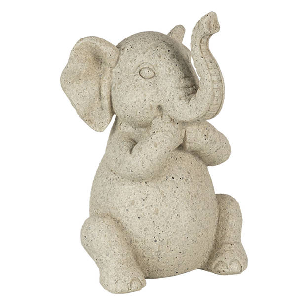 Clayre & Eef Grijze Decoratie olifanten horen, zien en zwijgen 19*6*10 cm 6PR4680