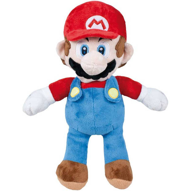 Play by Play knuffel Super Mario 30 cm polyester blauw/rood