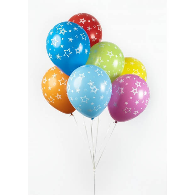 Wefiesta ballonnen star 12 cm latex 8 stuks