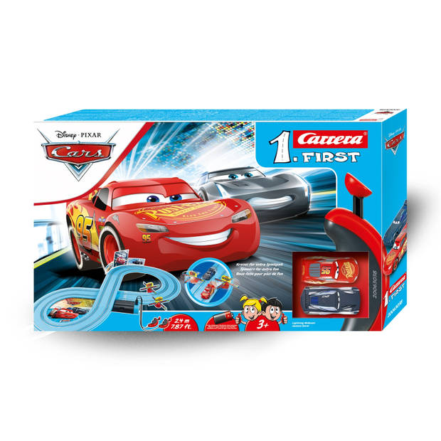 Carrera racebaanset Cars - Power Duell 240 cm lichtblauw