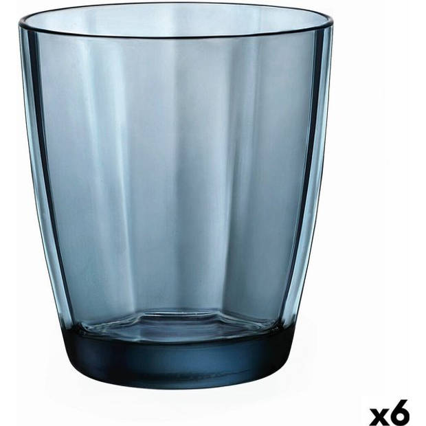 Set van 6x stuks tumbler waterglazen/drinkglazen blauw 300 ml - Drinkglazen