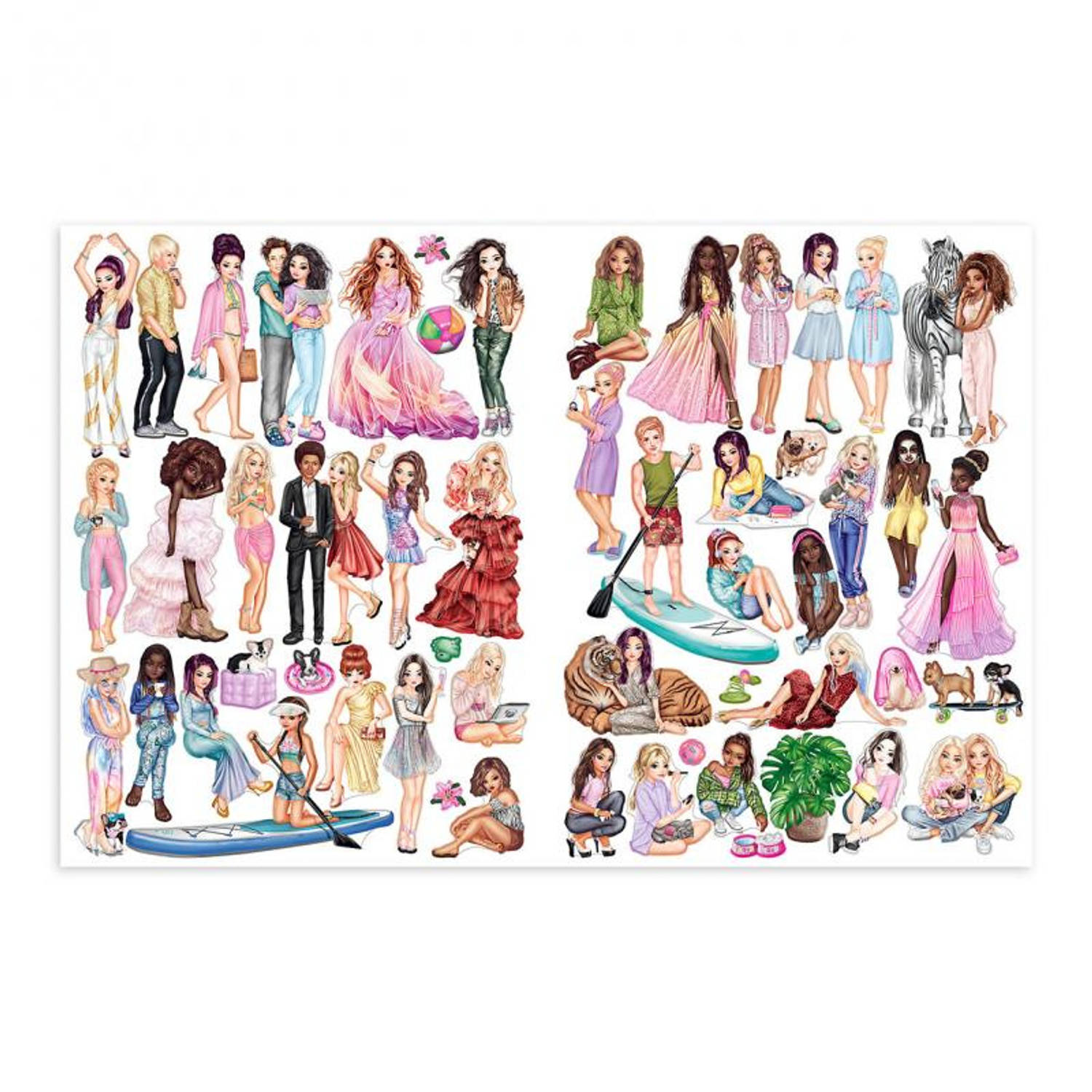 Lezen veteraan China TOPModel stickerboek Stickerworld meisjes 33 x 25 cm papier | Blokker
