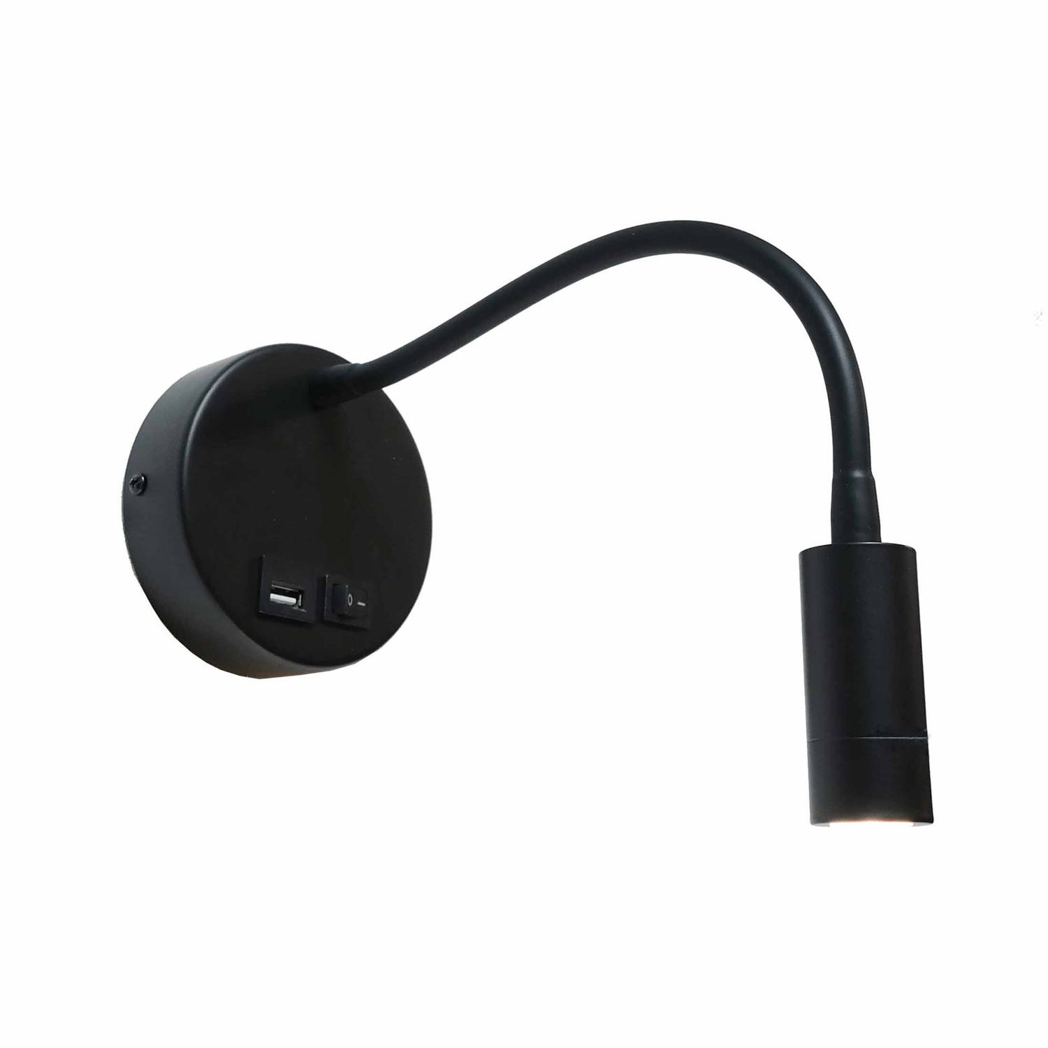 Artdelight Wandlamp Flex USB zwart